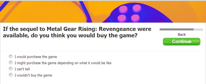 Metal Gear Rising encuesta