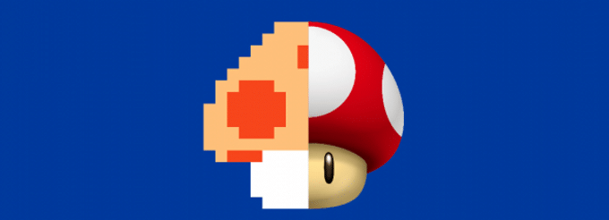Nintendo seta pixelada