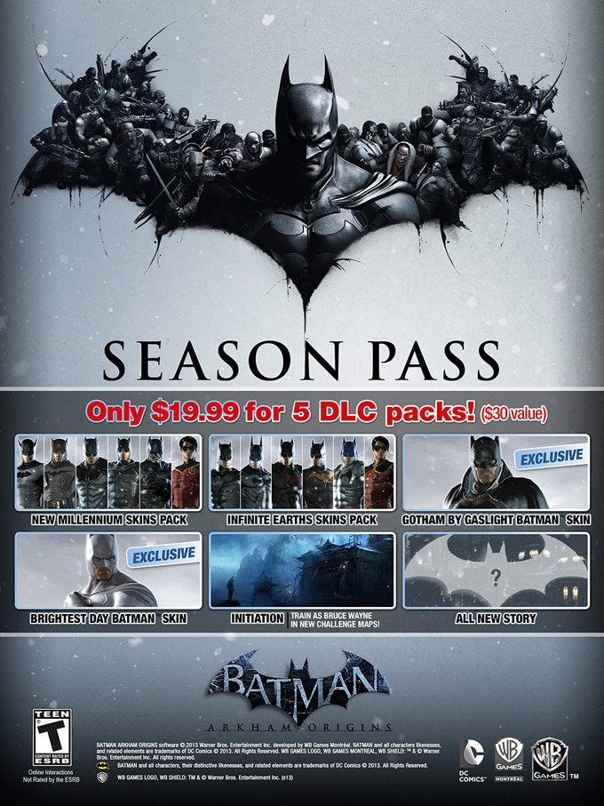 Batman Arkham Origins pase de temporada