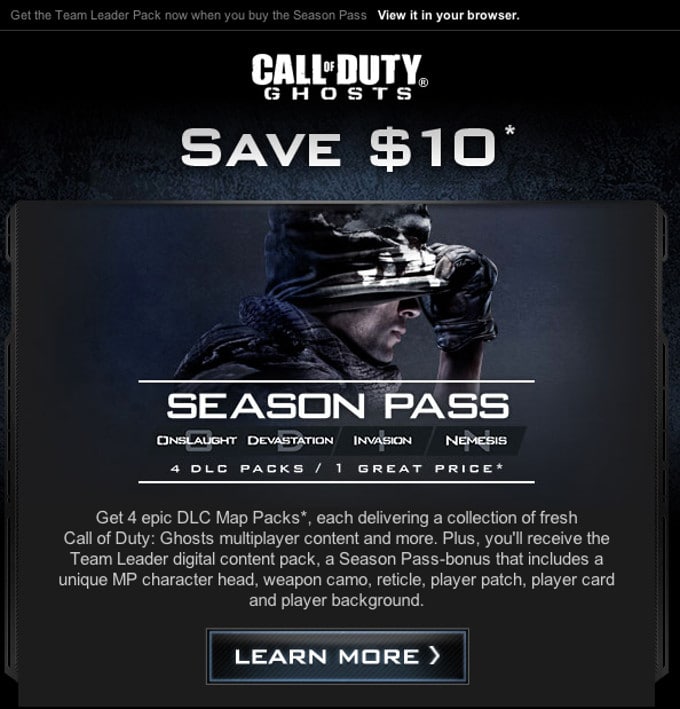 Call of Duty Ghosts paquetes de mapas