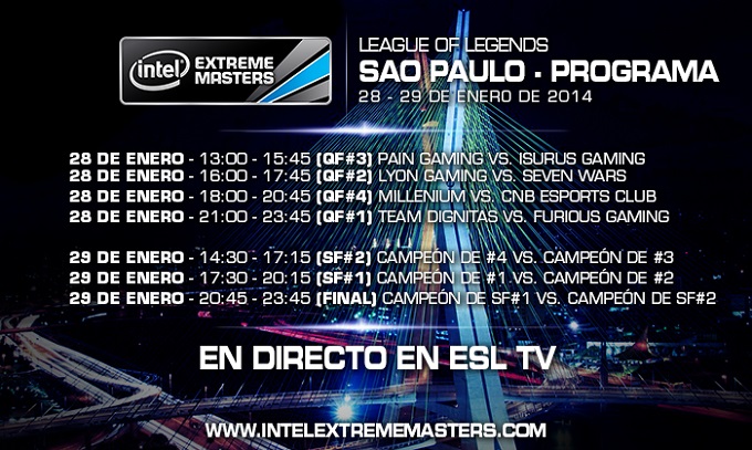 Intel Extreme Masters League of Legends horario