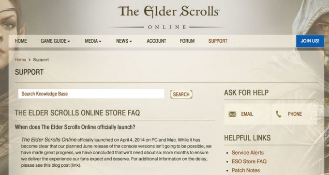 The Elder Scrolls Online Retraso