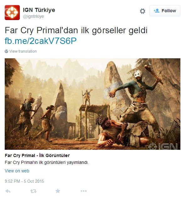 Far Cry Primal IGN Turquia