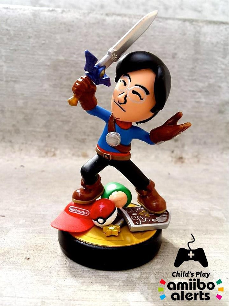 Fotografía del amiibo único de Iwata, creado por un fan.