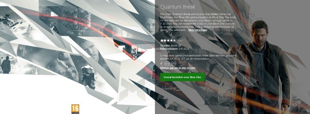 Quantum Break ocupará 44 GB