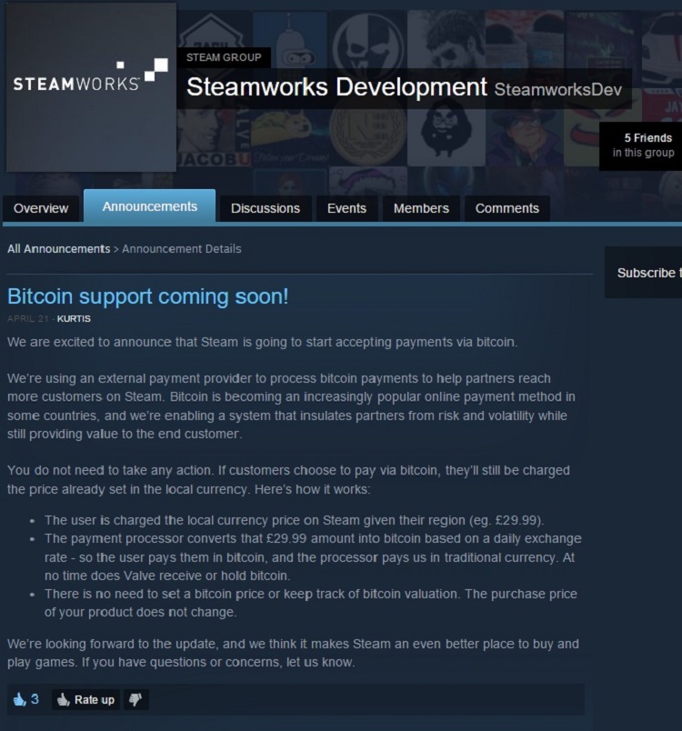 steam pagos bitcoin