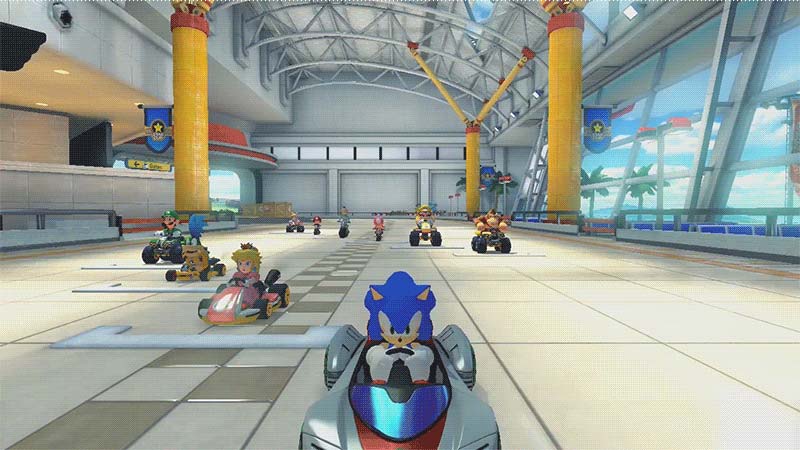 jugar con Sonic en Mario Kart 8