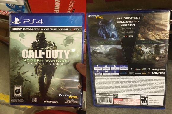 edición física de Call of Duty: Modern Warfare Remastered