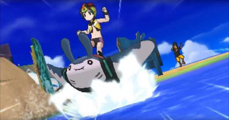 Surfeo Mantine en Pokémon Ultrasol y Ultraluna