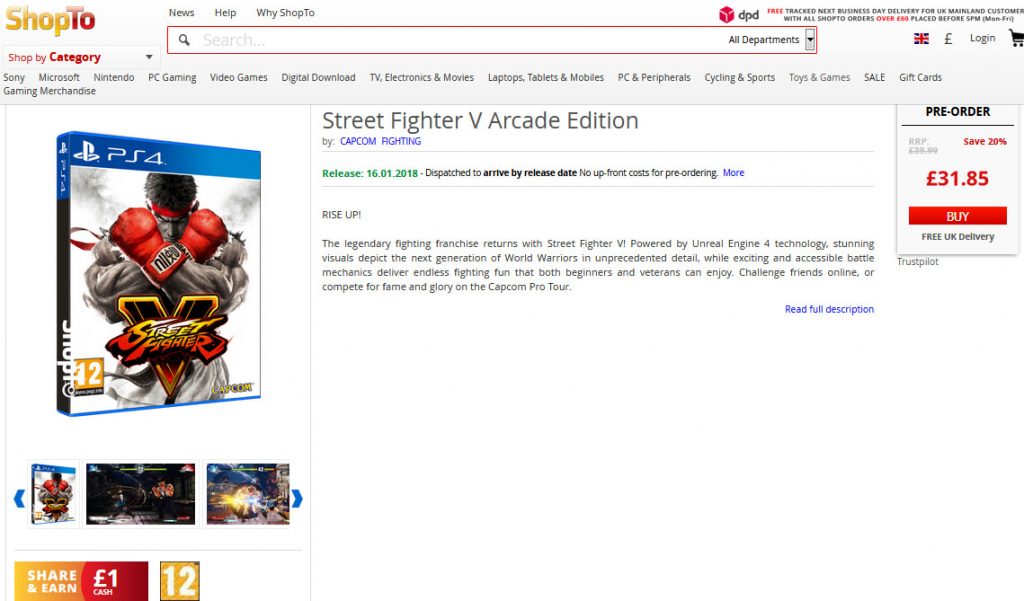edición Street Fighter V: Arcade Edition