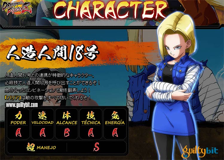 Estadísticas de los personajes de Dragon Ball FighterZ
