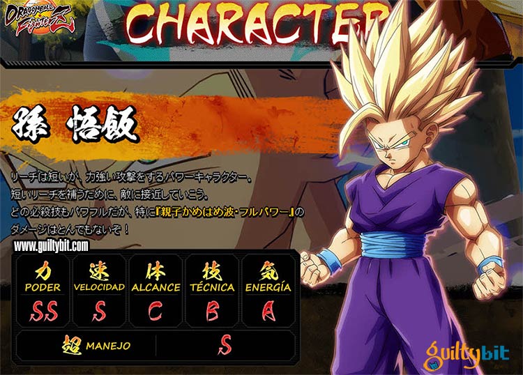 Estadísticas de los personajes de Dragon Ball FighterZ