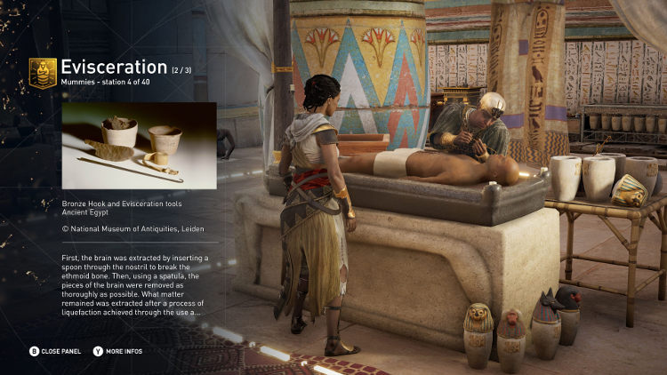 modo educativo en Assassin's Creed Origins