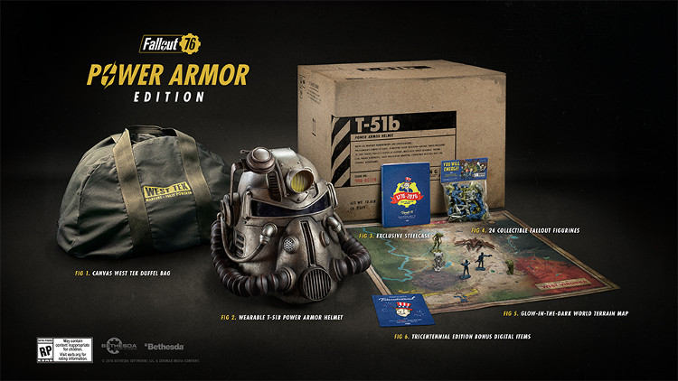 contenido de la Power Armor Edition de Fallout 76