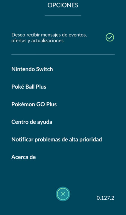 como conectar la pokeball plus a pokemon go menu