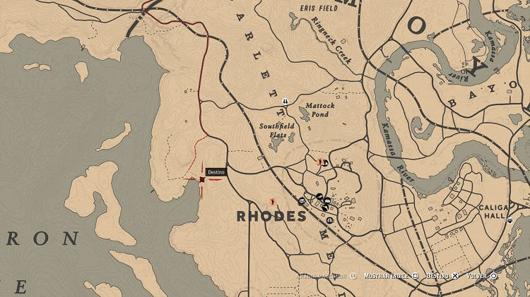 mapas del tesoro de Red Dead Online