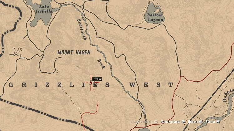 SALTO DE BRANDYWINE - Mapa Del Tesoro Ubicación - Red Dead Redemption 2  Online 