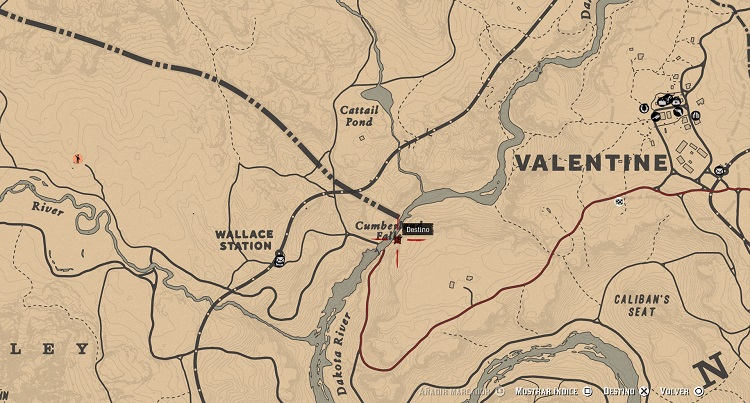 mapas del tesoro de Red Dead Online