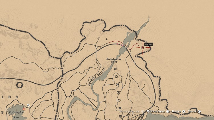 mapas del tesoro de Red Dead Online