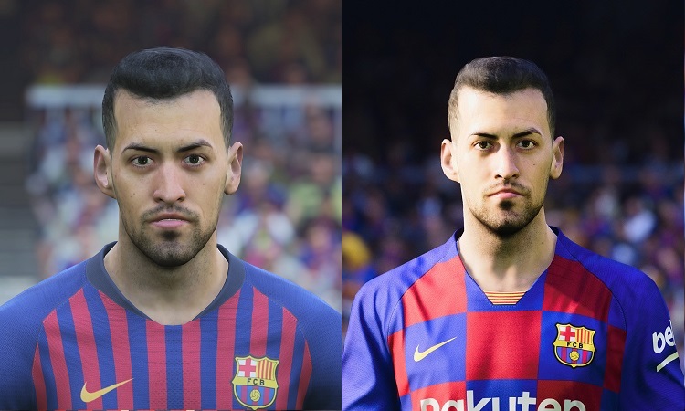 caras del F.C. Barcelona en eFootball PES 2020