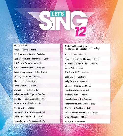 canciones de let's sing 12