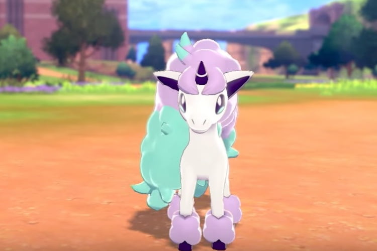 Ponyta forma Galar en Pokémon Escudo