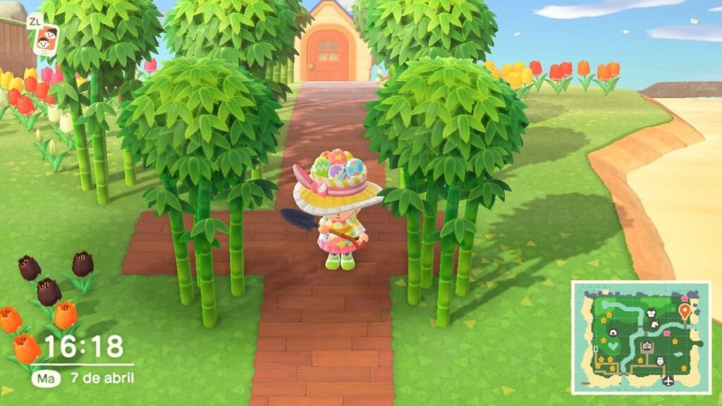 bambú en animal crossing: new horizons