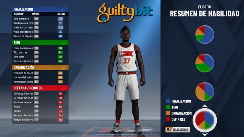 NBA 2K20 mejor jugador Atributos