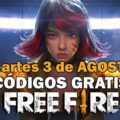 Free Fire Free Codes August 3, 2021