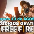 Free fire codes 13 August 2021