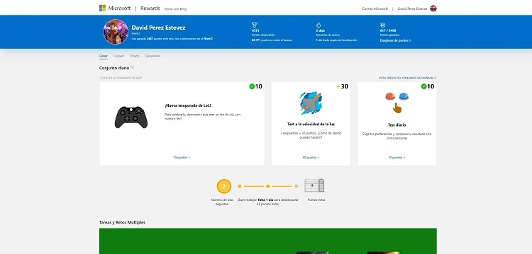 puntos de Microsoft Rewards
