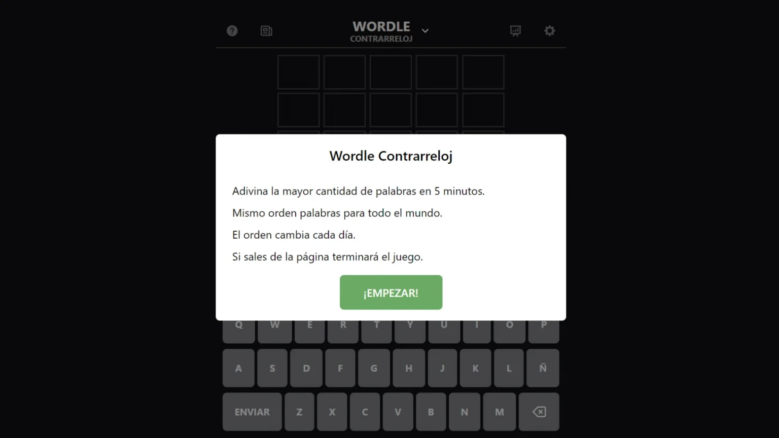 Wordle contrarreloj