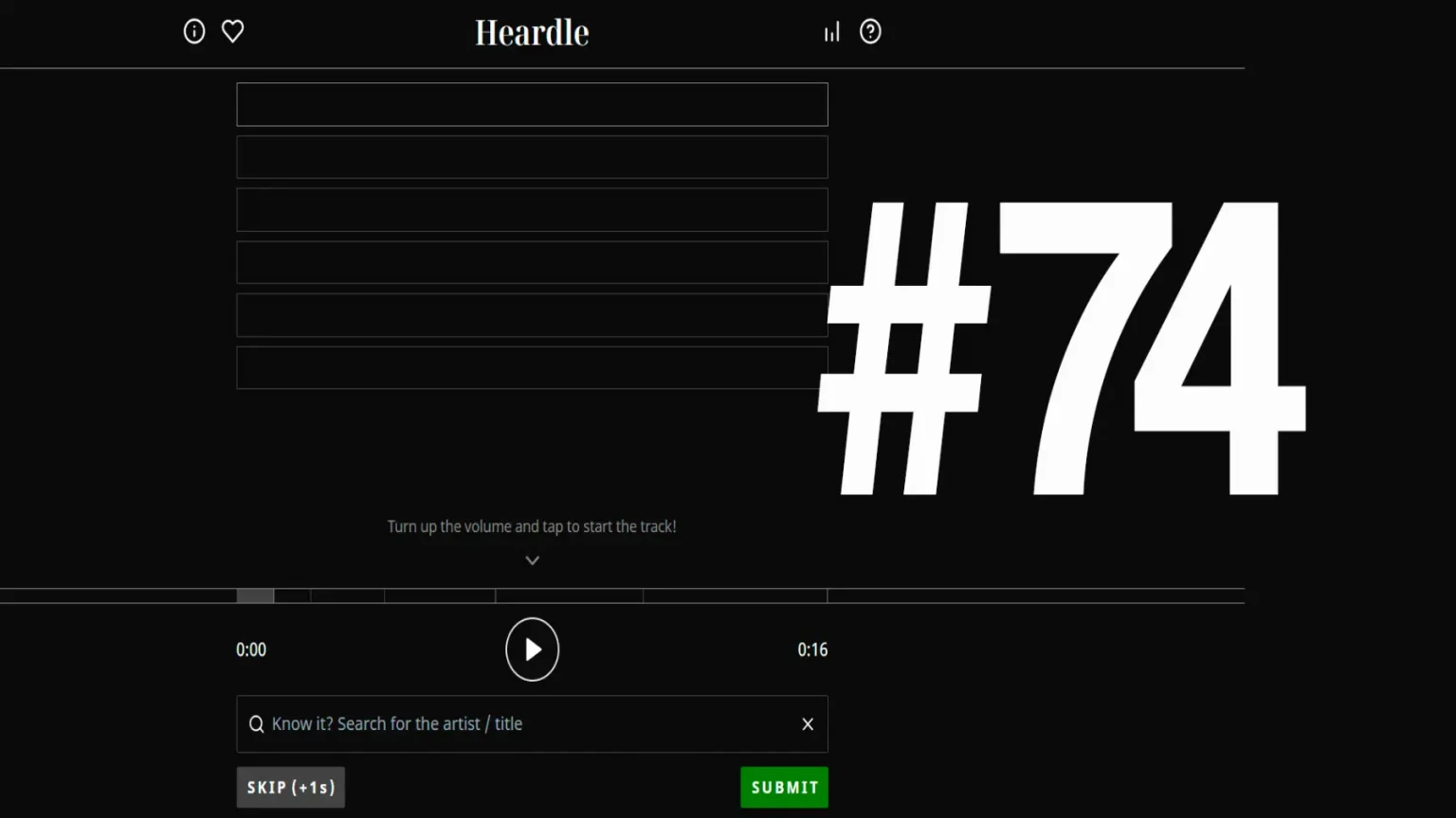 cancion del Heardle 74