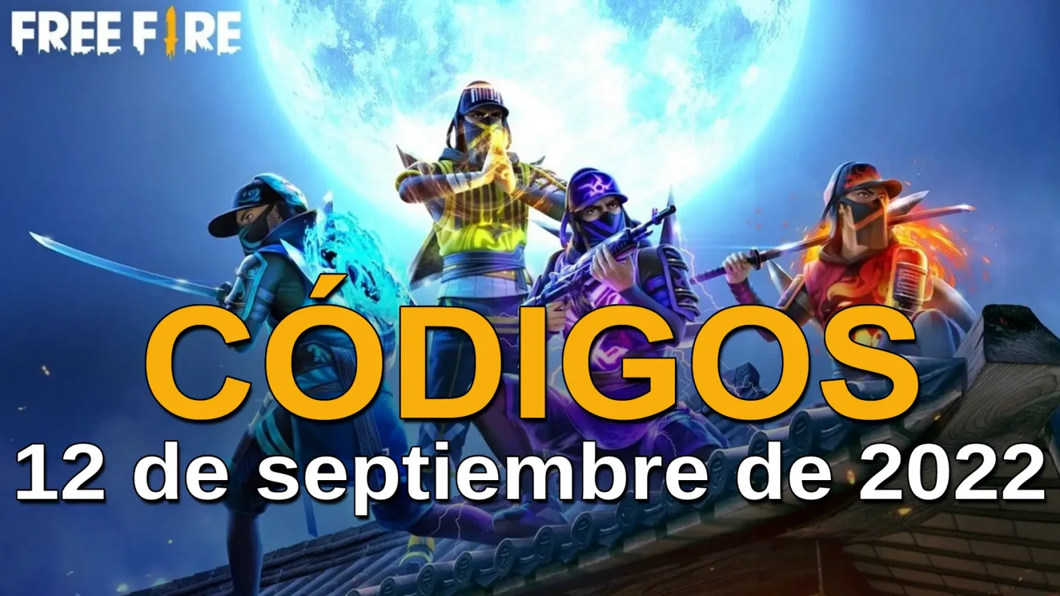 Códigos Free Fire del 12 de septiembre de 2022