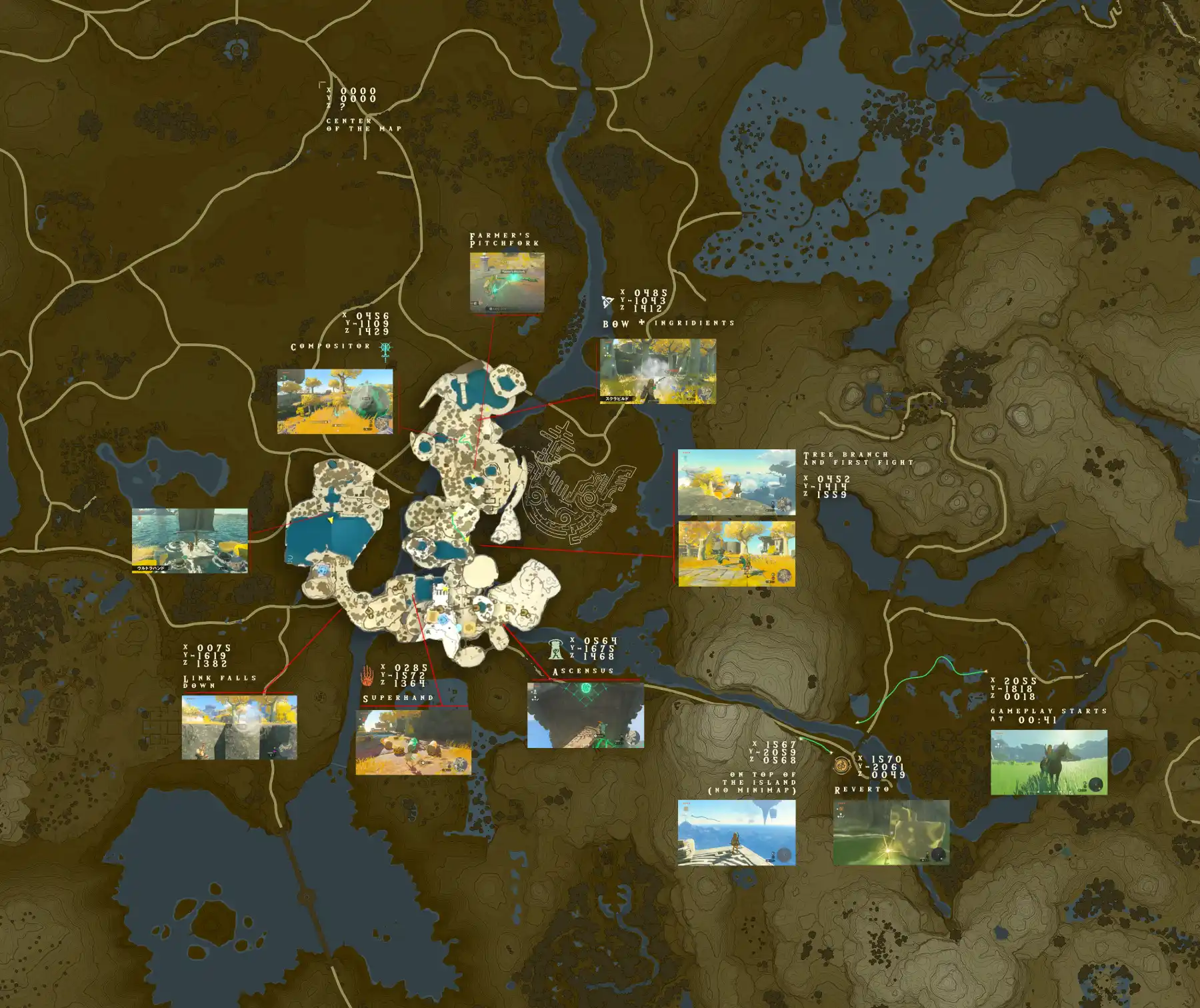 mapa Zelda: Tears of the Kingdom
